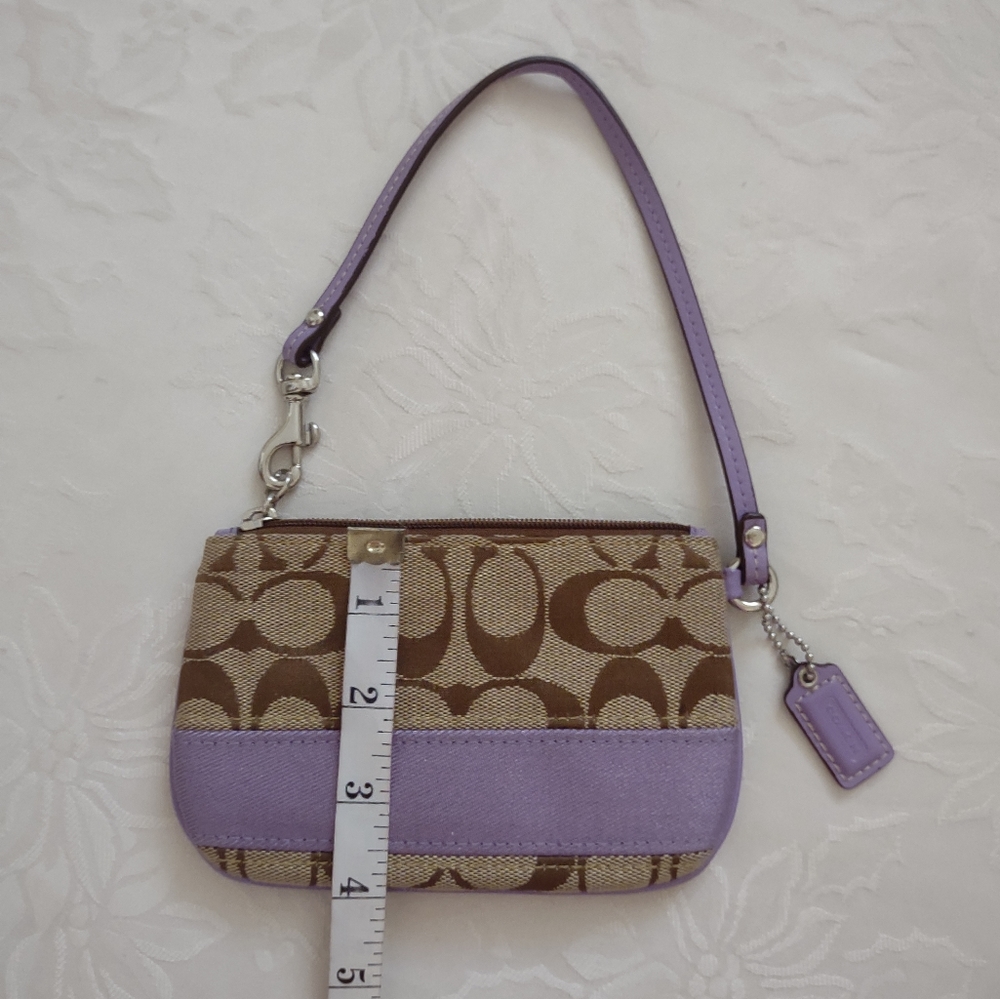Coach signature jacquard Brown lavander Hangtag - Picture 7 of 12